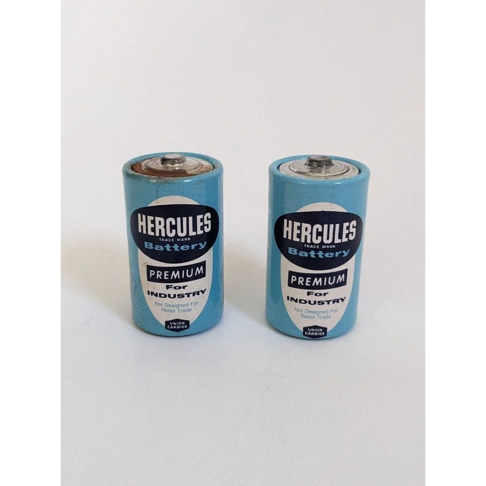 Vintage Hercules D Batteries‎ Union Carbide Industrial Advertising Props USA Lot